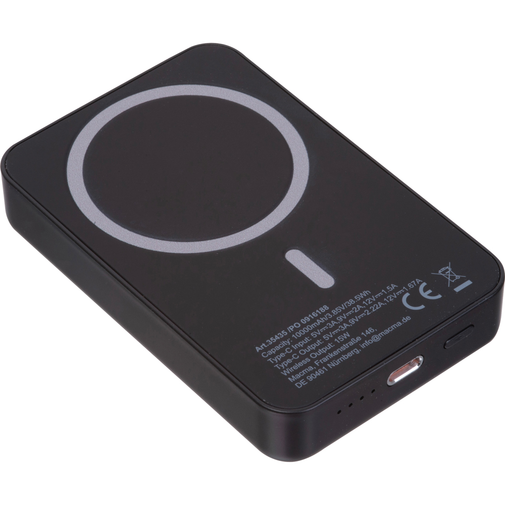 R-ABS magnetische powerbank 10.000 mAh