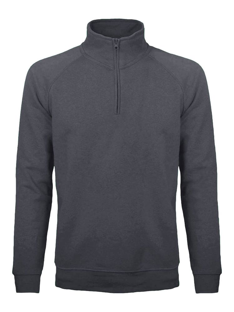 BS Sirio half zip sweater, 280 gr/m² - kopen of bedrukken - Donkergrijs (PMS 7540C)