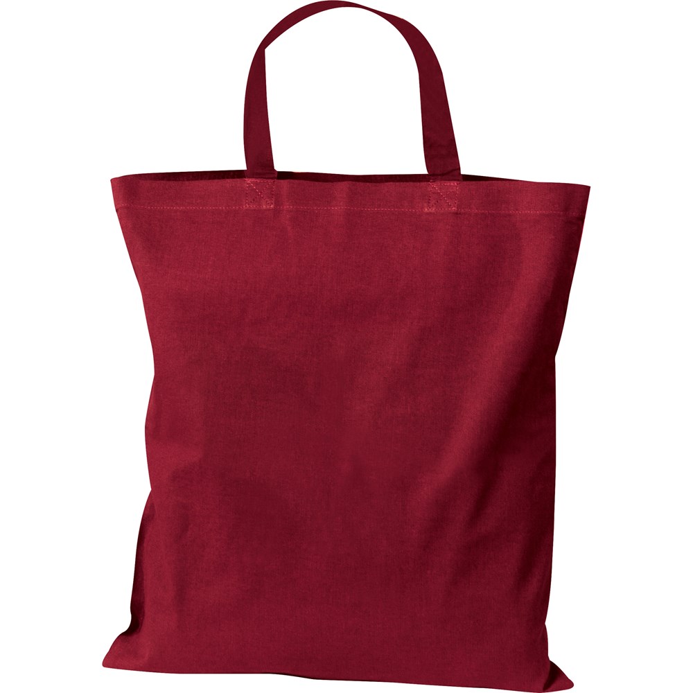 Katoenen tas met korte hengsels - voor bedrijven en relatiegeschenken - bordeaux