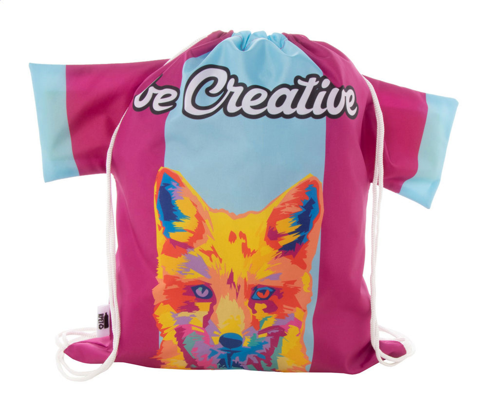 CreaDraw T RPET - custom made trekkoord tas - kopen of bedrukken - wit
