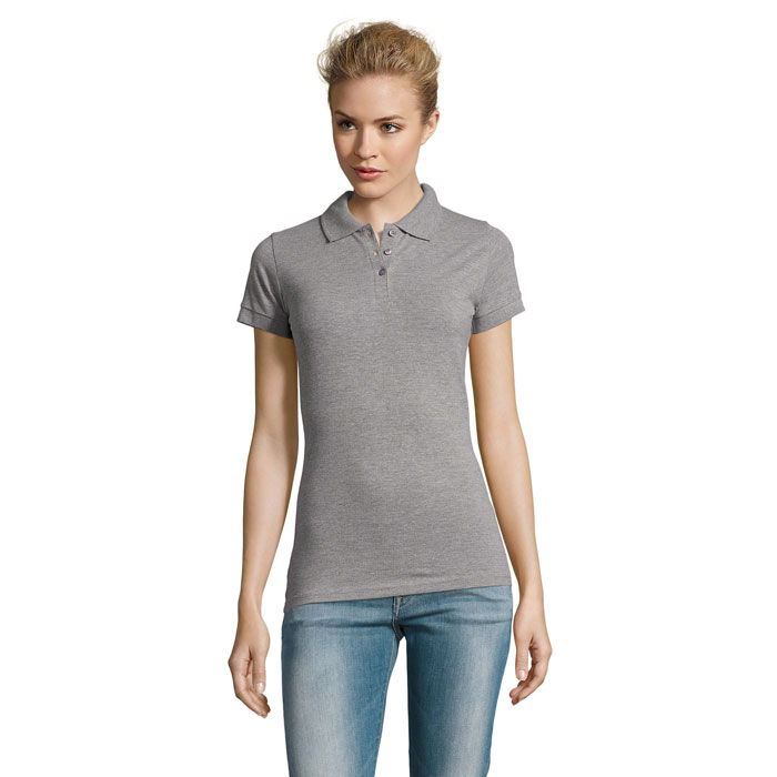 PERFECT WOMEN - PERFECT dames polo 180g - kopen of bedrukken - Grijs Gemêleerd 2