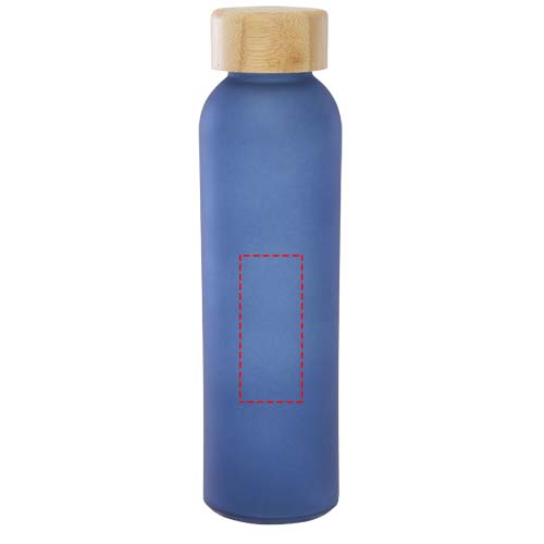 Lume 500 ml fles van mat natronkalkglas met bamboe deksel  