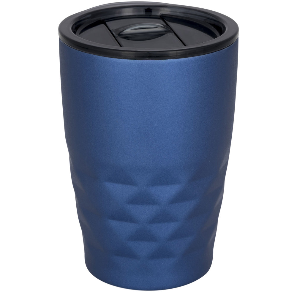 Geo 350 ml koper vacuüm geïsoleerde beker - voor bedrijven en relatiegeschenken - blauw