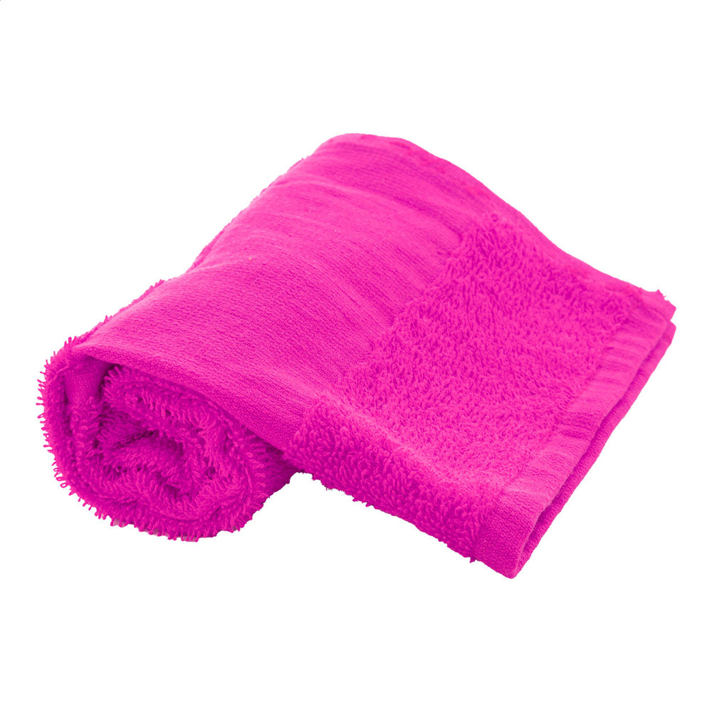 Terry S - Katoenen badstof handdoek - 30×50 cm - voor bedrijven en relatiegeschenken - fuchsia