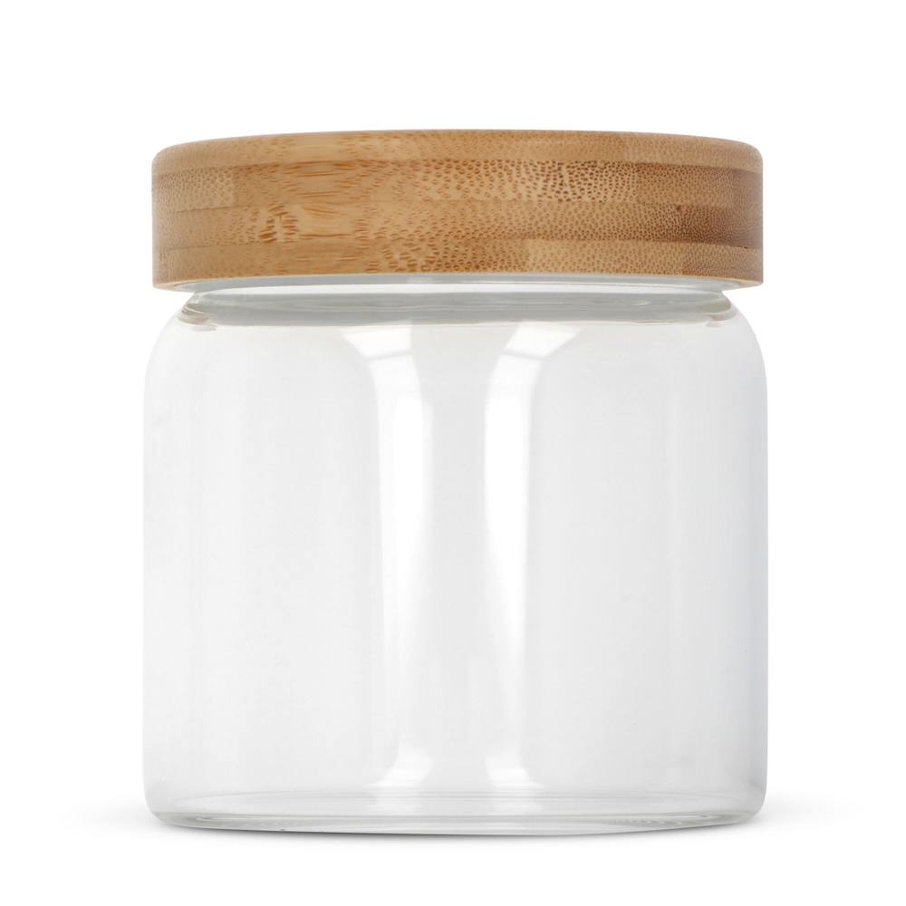 Canister glas &amp; bamboe 600ml