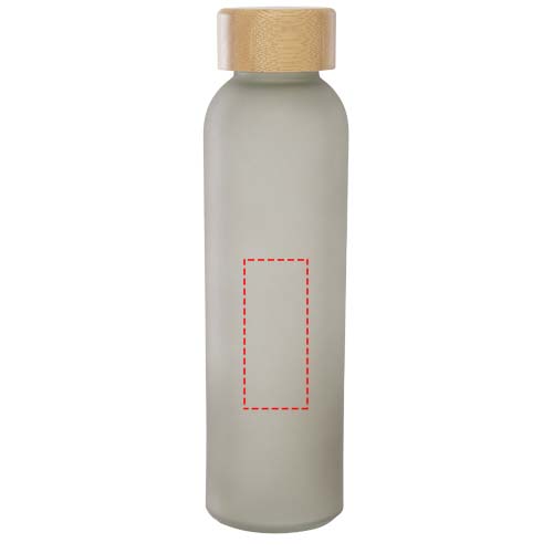 Lume 500 ml fles van mat natronkalkglas met bamboe deksel  