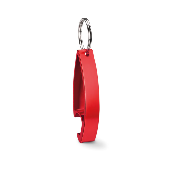 COLOUR TWICES - Aluminium sleutelhanger - met logo of onbedrukt bestellen - rood