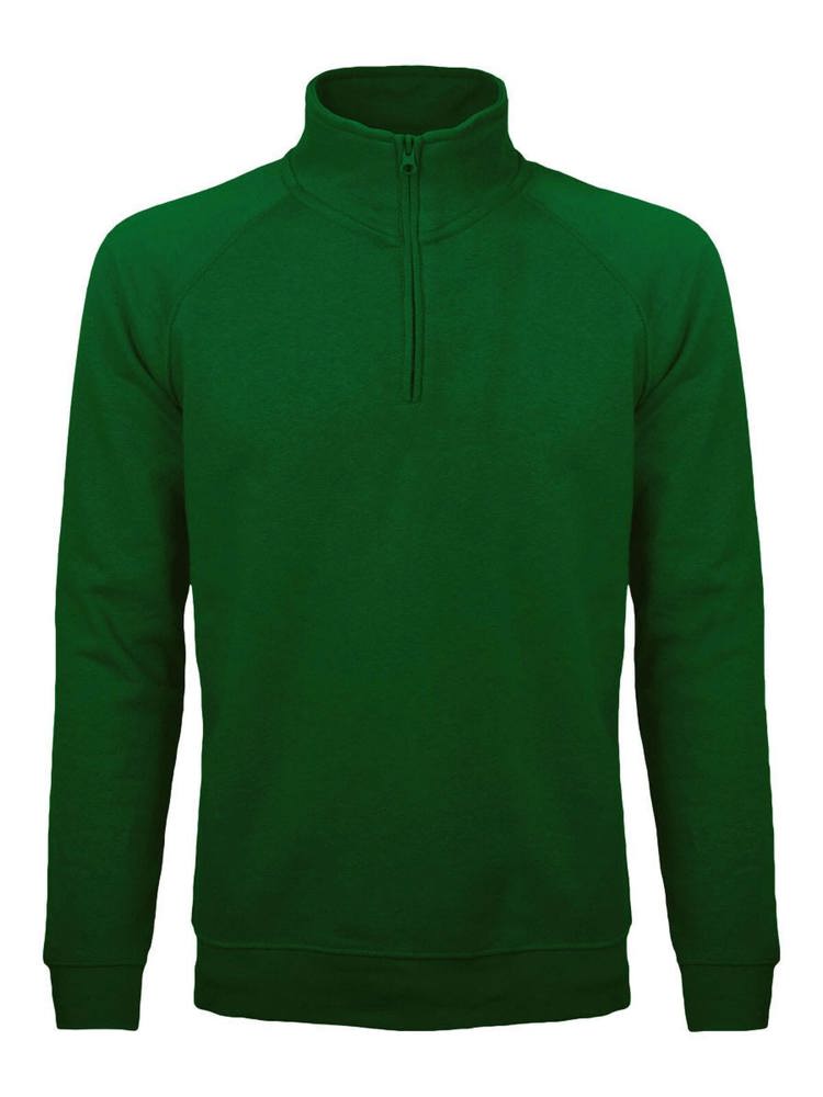 BS Sirio half zip sweater, 280 gr/m² - kopen of bedrukken - Flessengroen (PMS 2411C)