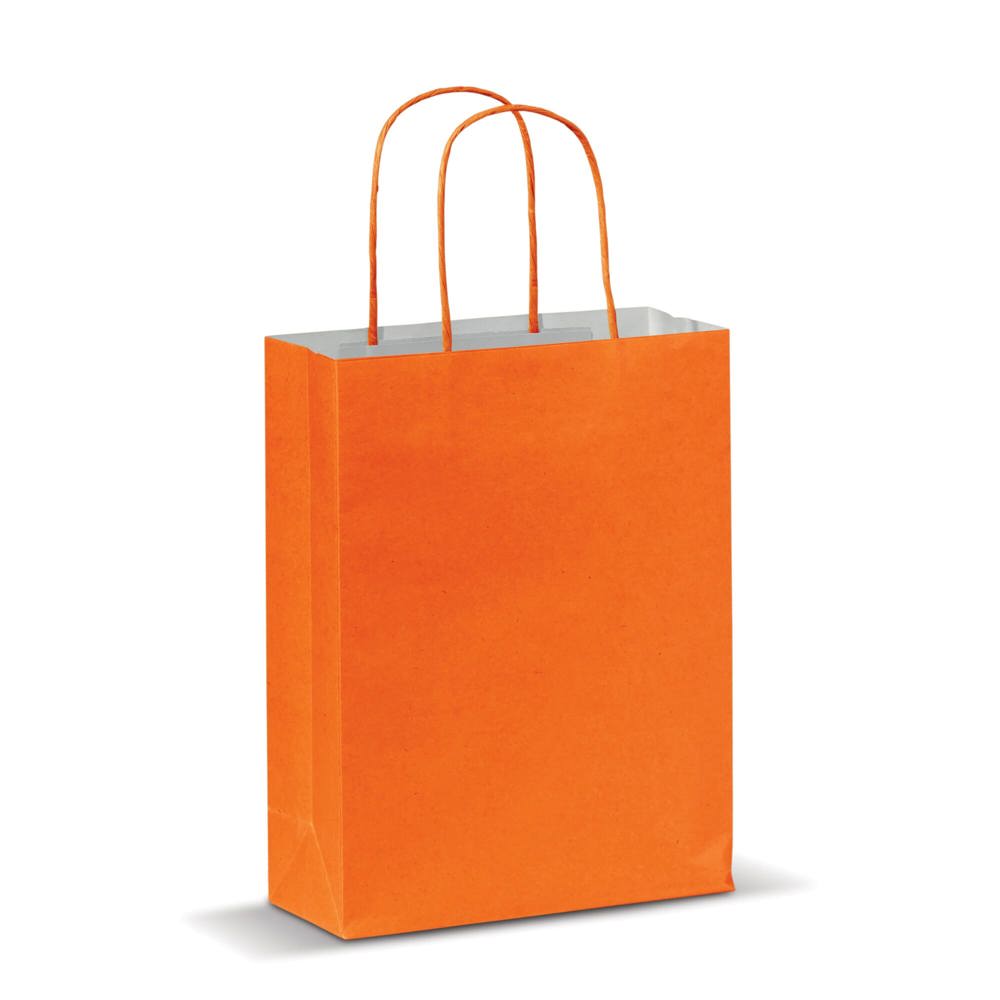 Draagtas papier klein 120g/m² - kopen of bedrukken - Oranje