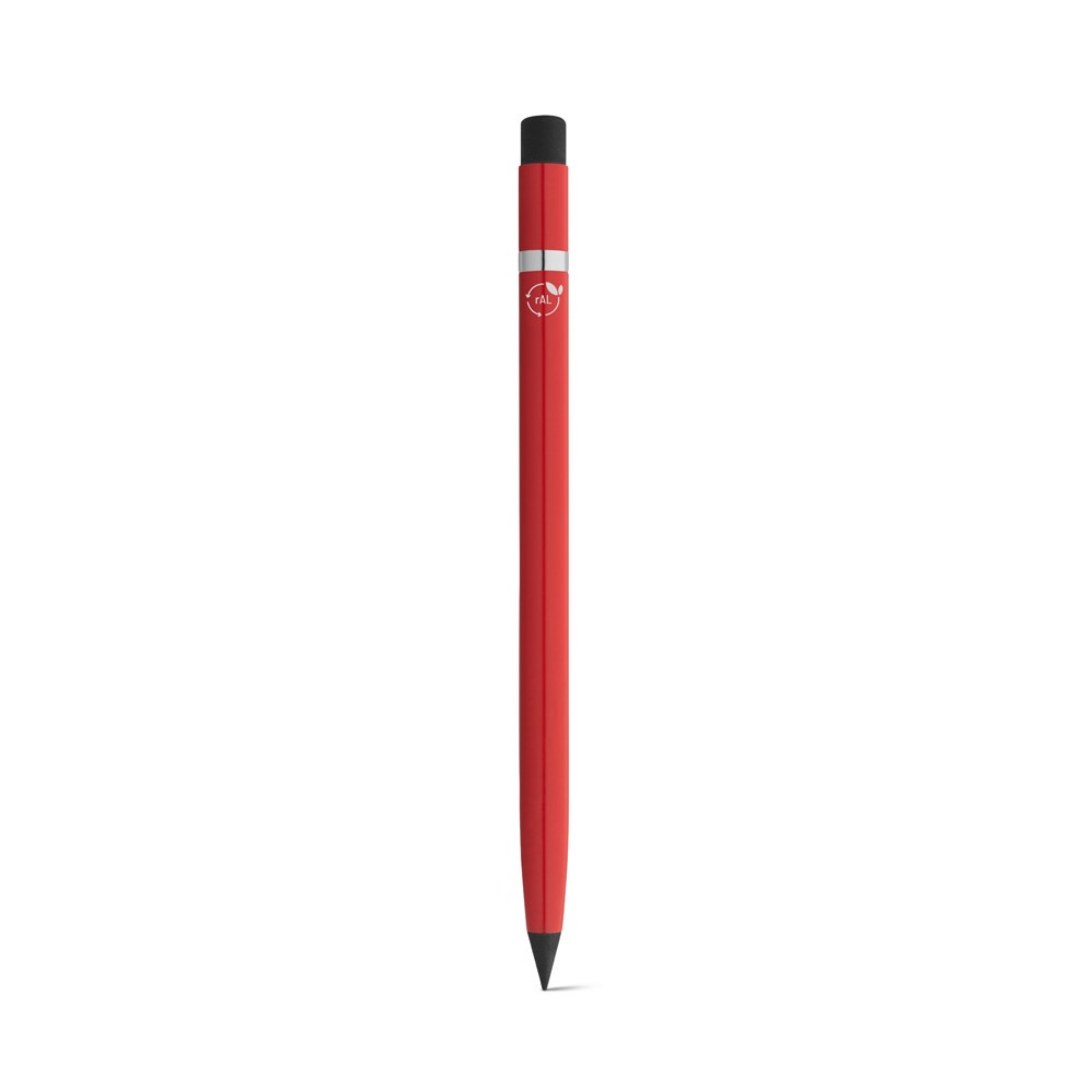 LIMITLESS. Inktloze pen van gerecycled aluminium behuizing (100% rAL) - bedrukt of onbedrukt verkrijgbaar - Rood