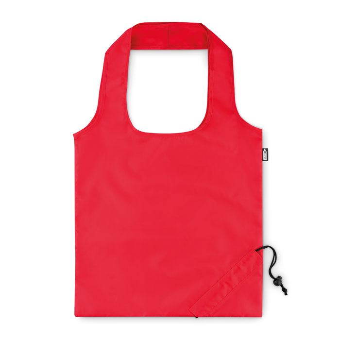 FOLDPET - Opvouwbare RPET tas - met logo of onbedrukt bestellen - Rood