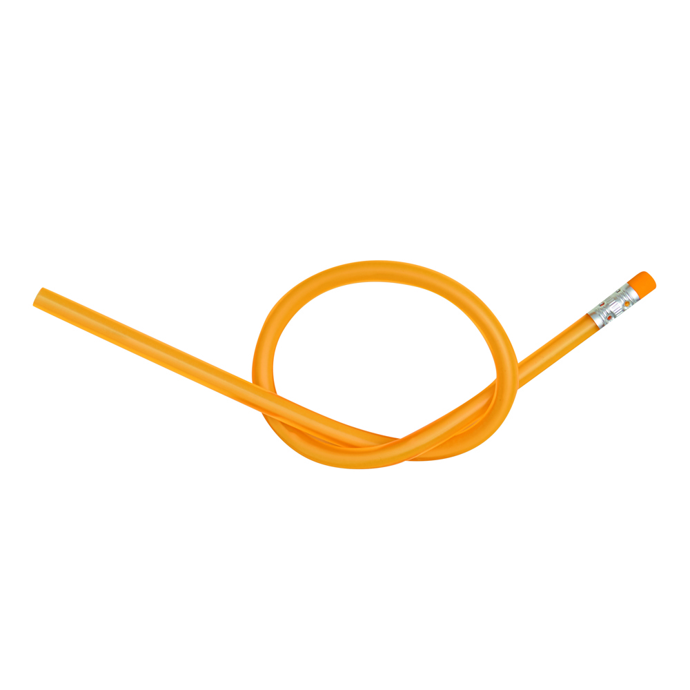 AGILE - Flexibel ongeslepen potlood - met logo of onbedrukt bestellen - oranje
