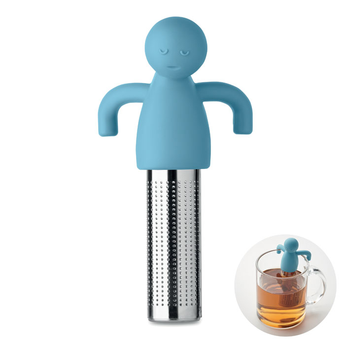 NINOT - Grappige thee-infuser - bedrukt of onbedrukt verkrijgbaar - Babyblauw