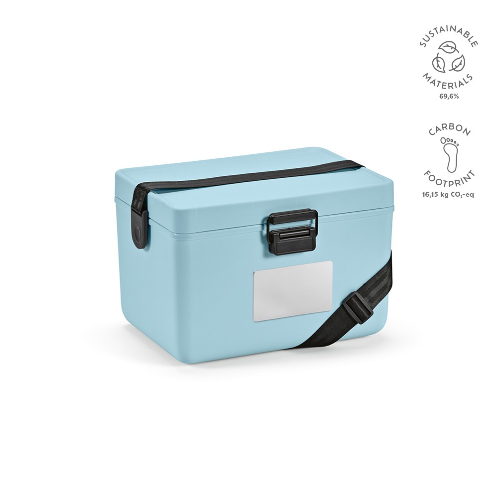 Bangkok 12L Koeler Gerecycled PP - voor bedrijven en relatiegeschenken - Pastelblauw