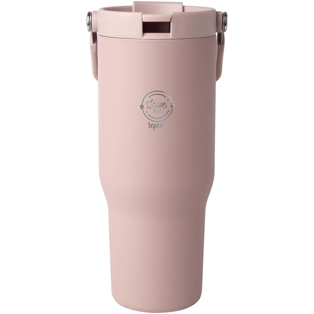 Bronx 900 ml RCS gecertificeerde, vacuüm geïsoleerde beker van gerecycled roestvrij staal en koper met deksel met dubbele fun