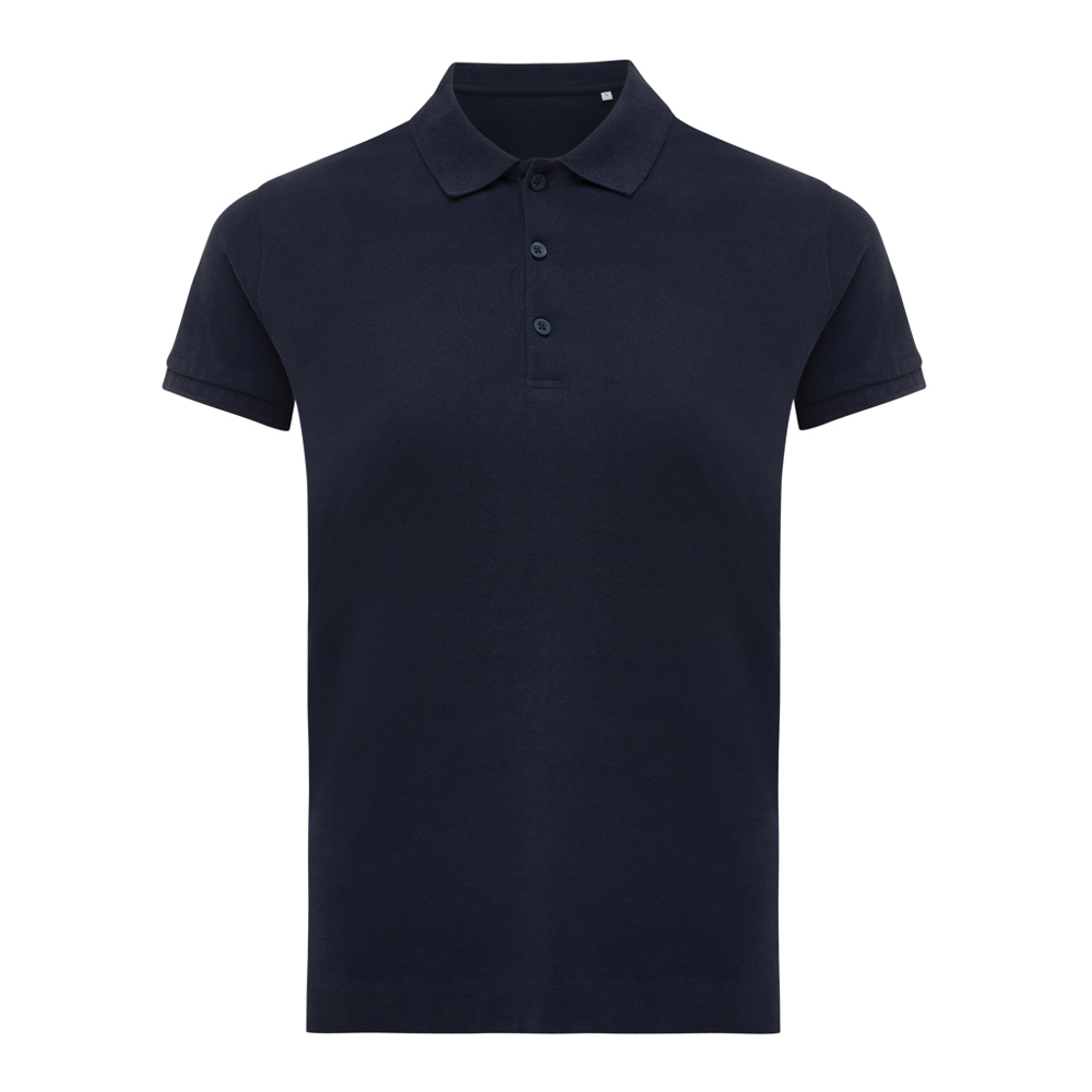 IQONIQ Yosemite dames recycled katoen pique polo - voor bedrijven en relatiegeschenken - donkerblauw (± PMS 19-3923TCX)