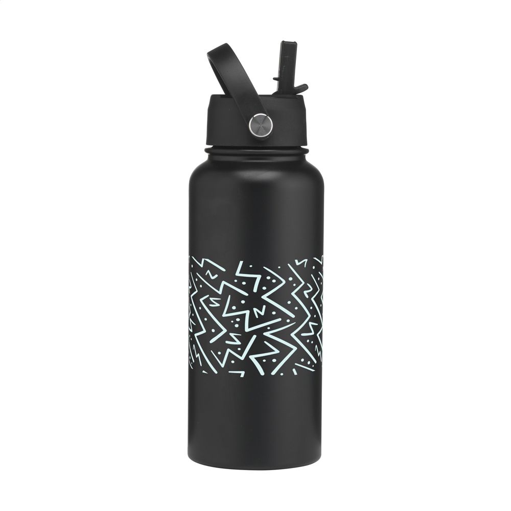 Eddy RCS Recycled Steel Bottle 900 ml thermosfles - kopen of bedrukken - Zwart
