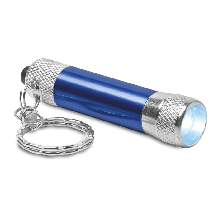 ARIZO - Sleutelhanger met zaklampje - voor bedrijven en relatiegeschenken - blauw