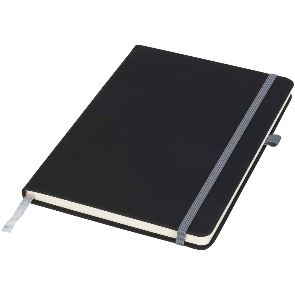 Noir medium notitieboek - met logo of onbedrukt bestellen - Zwart, Grijs