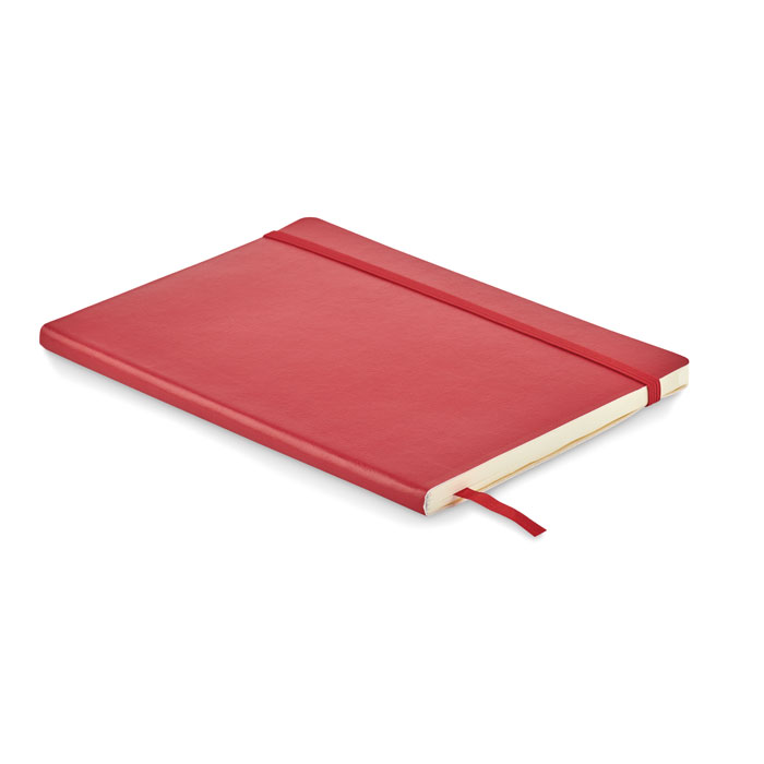 BRETA - A5 gerecycled notitieboek - bedrukt of onbedrukt verkrijgbaar - Rood