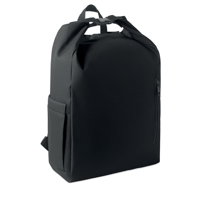 UNITON - 15" rolltop laptop rugzak - bedrukt of onbedrukt verkrijgbaar - zwart