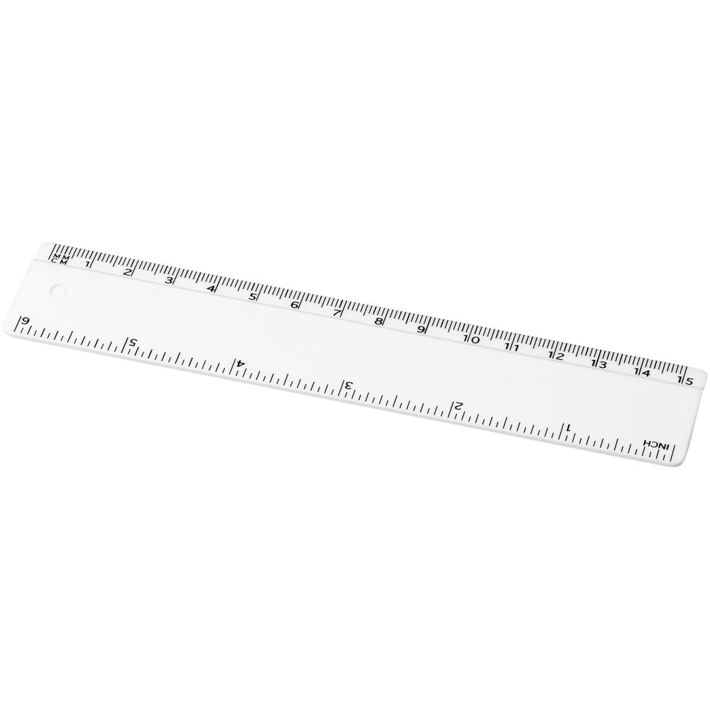 Refari liniaal van 15 cm van gerecycled plastic - met logo of onbedrukt bestellen