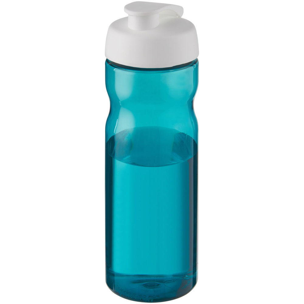 H2O Active® Base 650 ml sportfles met flipcapdeksel - voor bedrijven en relatiegeschenken - Aqua, Wit