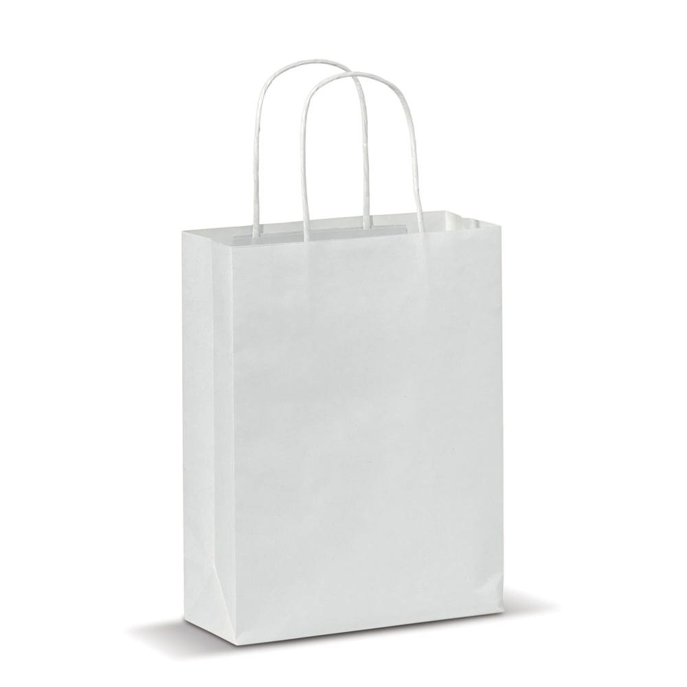 Draagtas papier klein 120g/m² - kopen of bedrukken - Wit