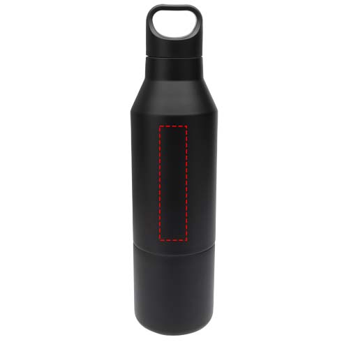 Odessy 600 ml RCS gecertificeerde, geïsoleerde fles van gerecycled roestvrijstaal met 300 ml beker