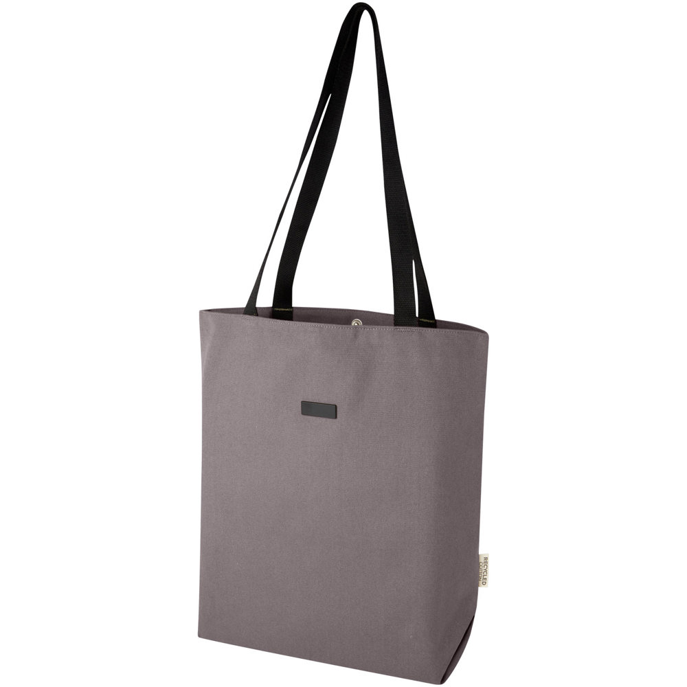 Joey veelzijdige draagtas van GRS gerecycled canvas 14 l - bedrukt of onbedrukt verkrijgbaar - Grijs