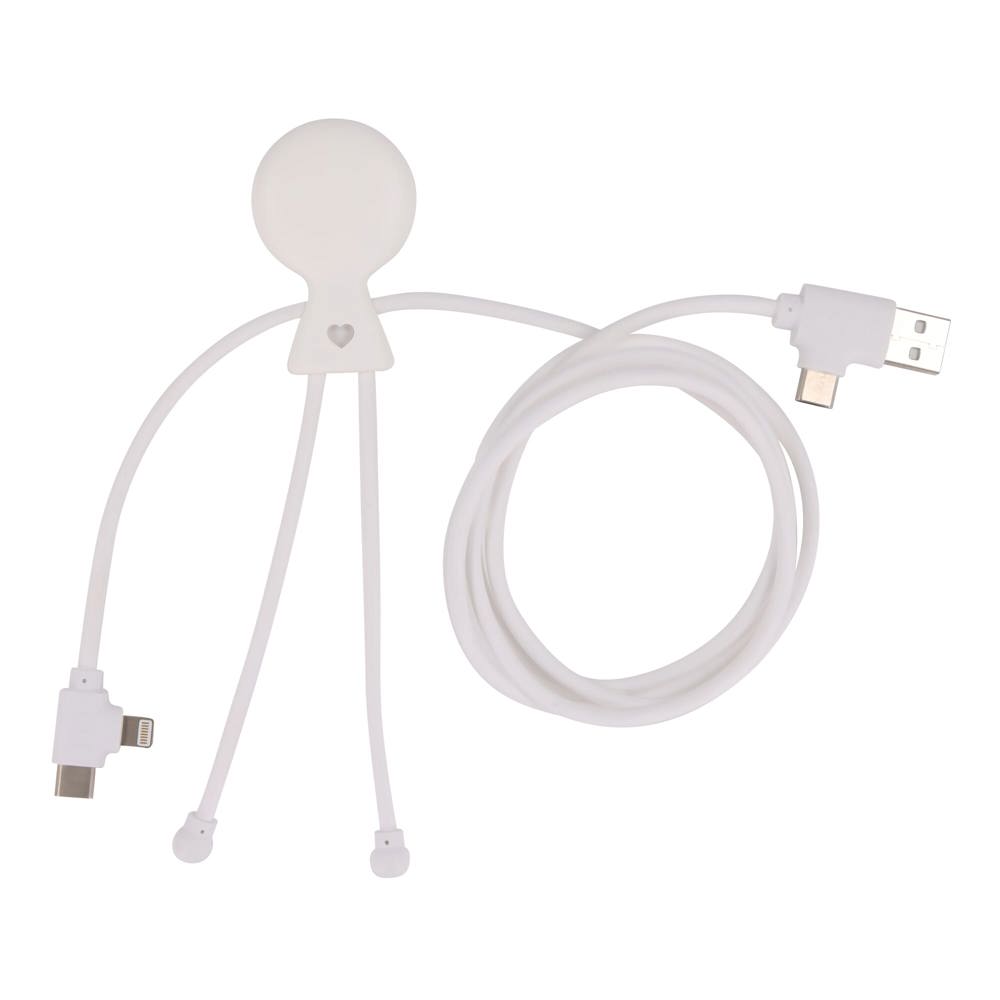 2089 | Xoopar Mr. Bio Long Power Delivery Oplaadkabel - kopen of bedrukken - Wit