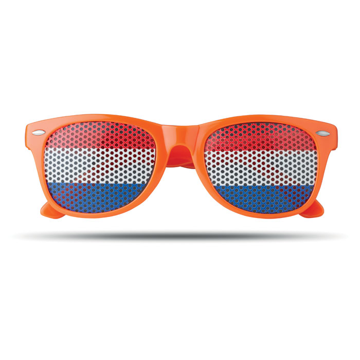 FLAG FUN - Zonnebril met vlag - voor bedrijven en relatiegeschenken - oranje
