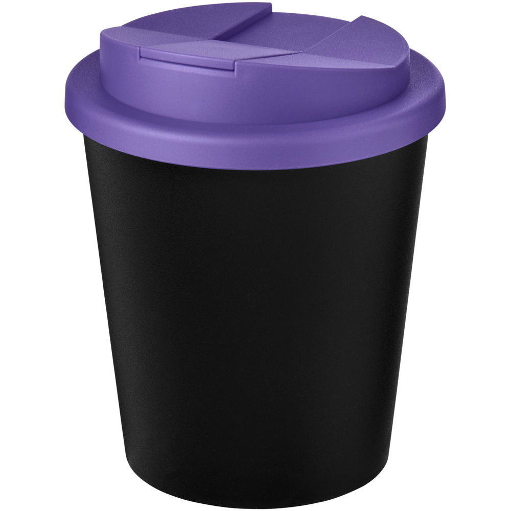 Americano® Espresso Eco 250 ml gerecyclede beker met knoeibestendig deksel - bedrukt of onbedrukt verkrijgbaar - Zwart, Paars