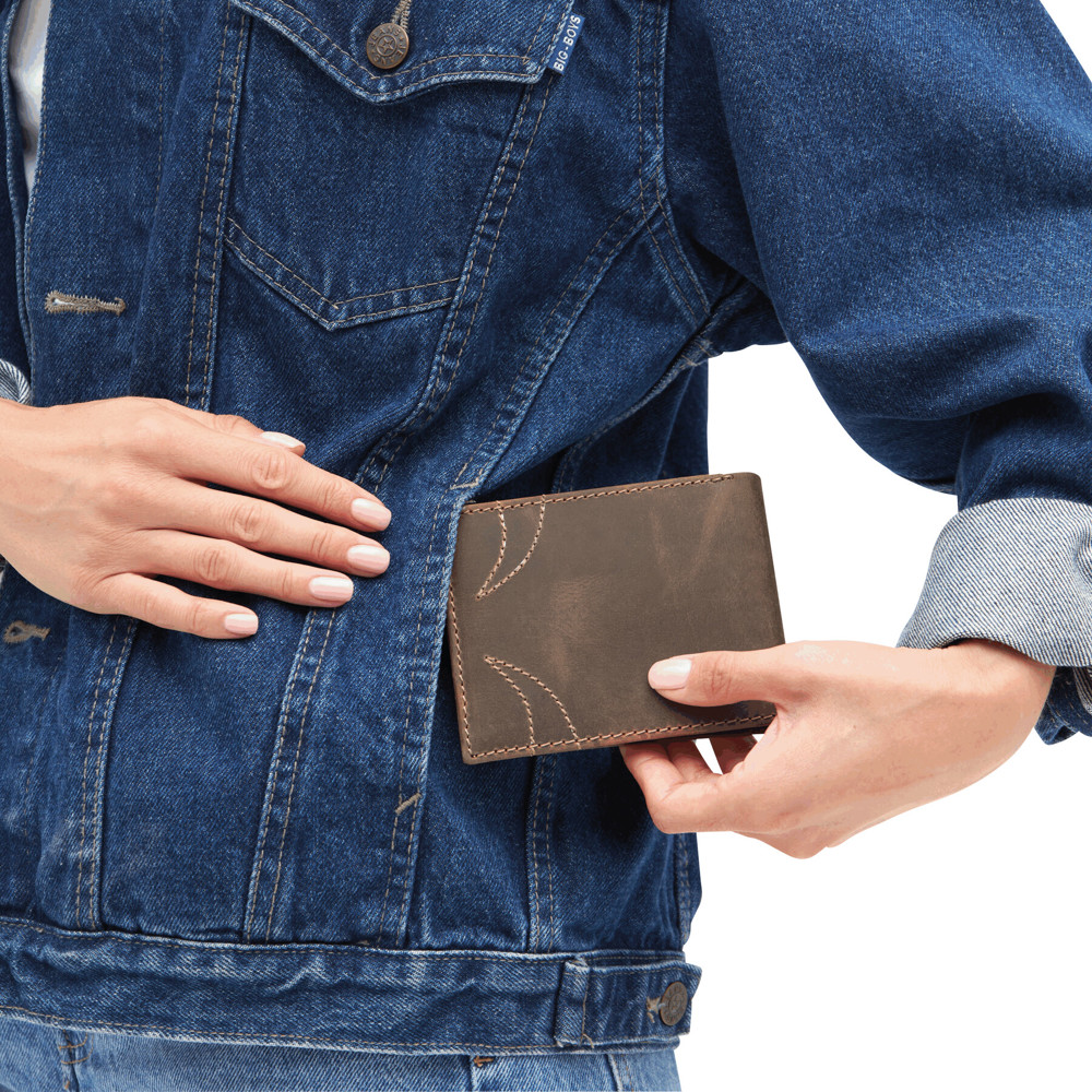 WILDERNESS I - Lederen billfold portemonnee - voor bedrijven en relatiegeschenken