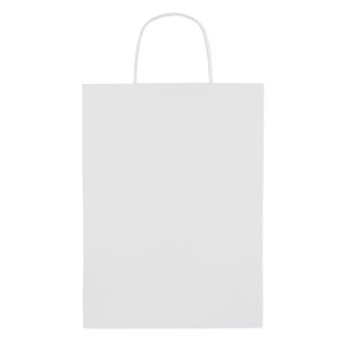 PAPER LARGE - Papieren tas (Large) 150 gr/m² - met logo of onbedrukt bestellen - Wit