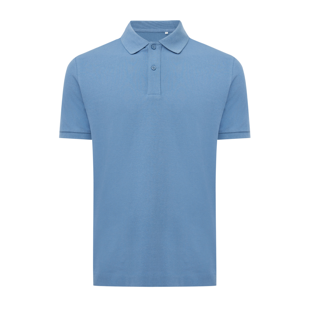 IQONIQ Yosemite gerecycled katoen pique polo - met logo of onbedrukt bestellen - moon blue (± PMS 17-4029 TCX)