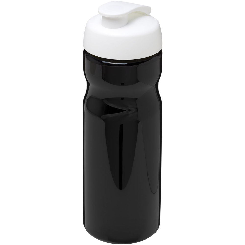 H2O Active® Base 650 ml sportfles met flipcapdeksel - voor bedrijven en relatiegeschenken - Zwart, Wit