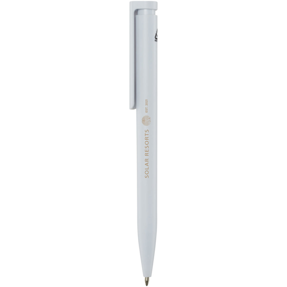Unix balpen van gerecycled plastic (blauwe inkt)