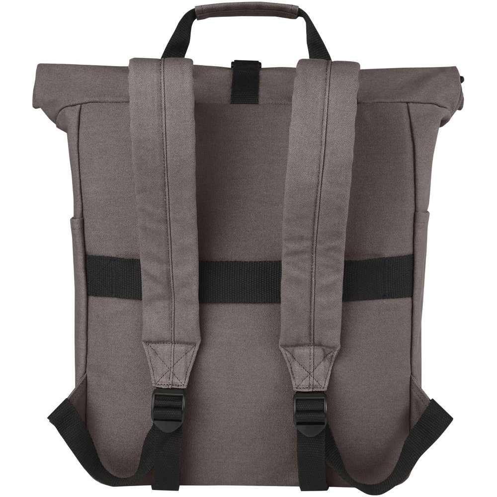 Joey 15 inch GRS gerecyclede canvas rolltop laptoprugzak 15 l