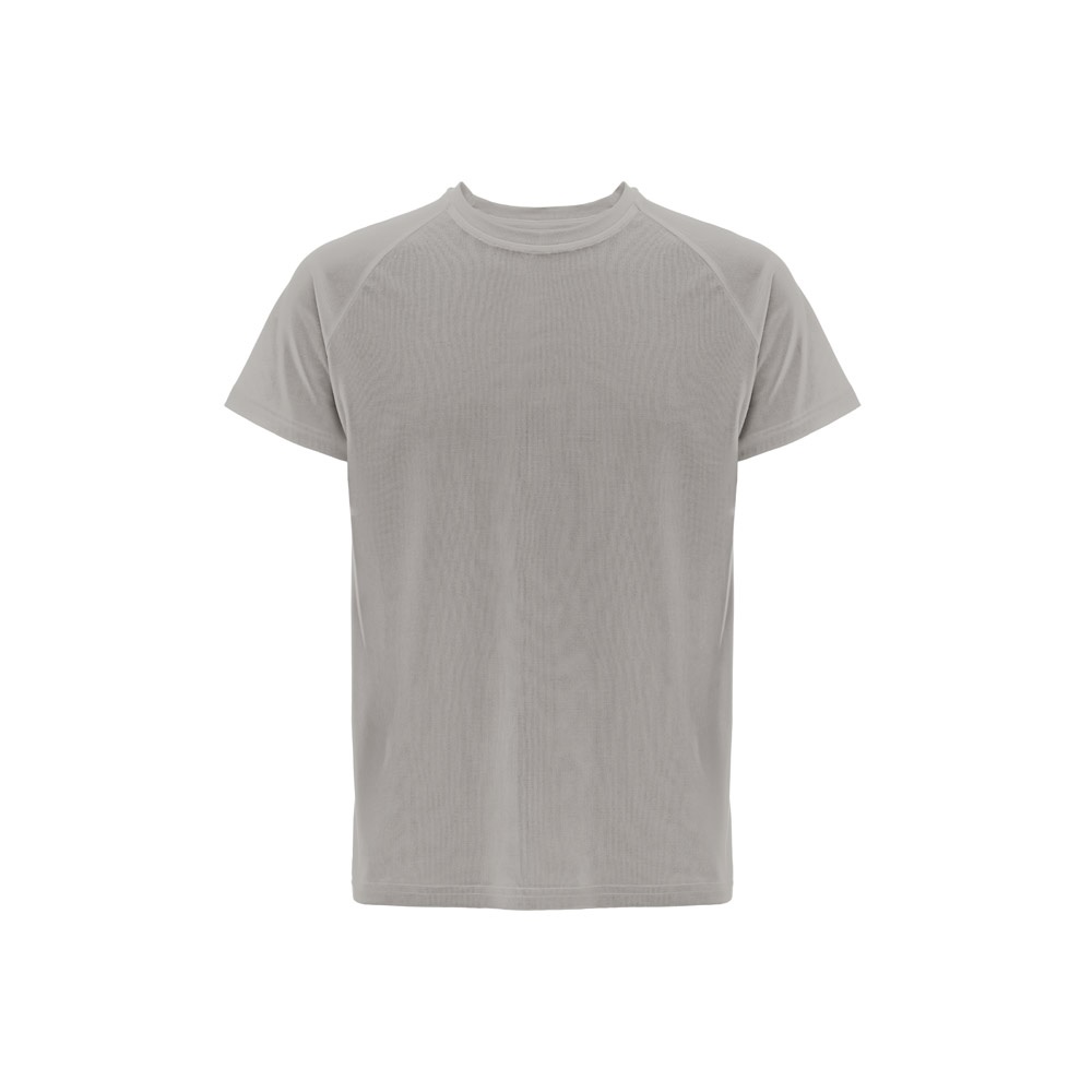 THC MOVE. Technisch T-shirt met korte mouwen in polyester - met logo of onbedrukt bestellen - Licht Grijs
