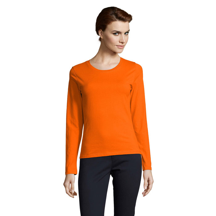 IMPERIAL LSL WOMEN - IMPERIAL LSL DAMES T-SHIRT - met logo of onbedrukt bestellen - oranje