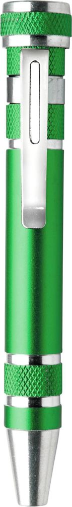 Aluminium zak schoevendraaierset Alyssa - voor bedrijven en relatiegeschenken - lichtgroen