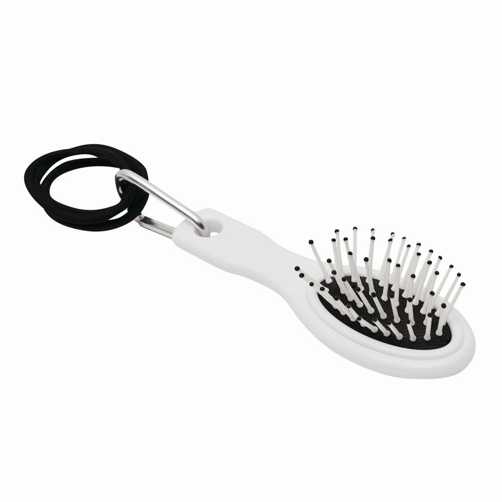 COIFFEUR - Reisborstel met haarelastiekjes - met logo of onbedrukt bestellen
