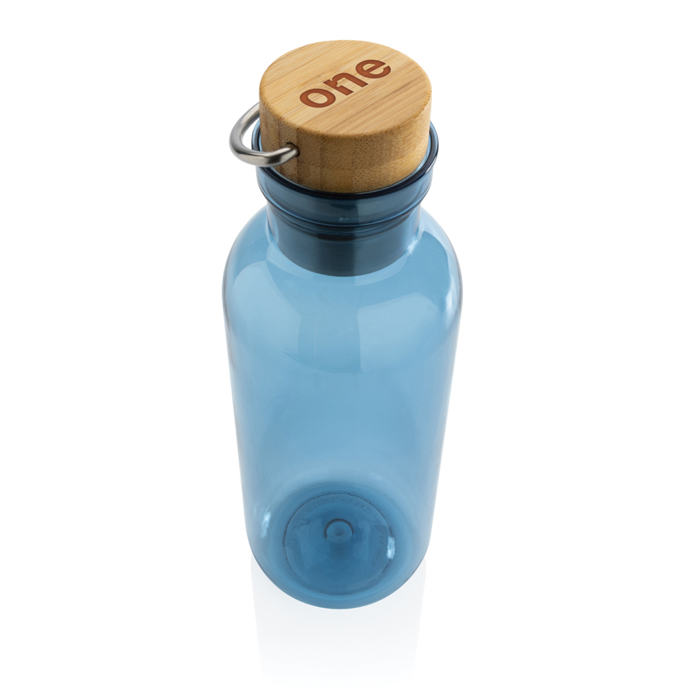 RCS recycled PET fles met bamboe deksel en handvat