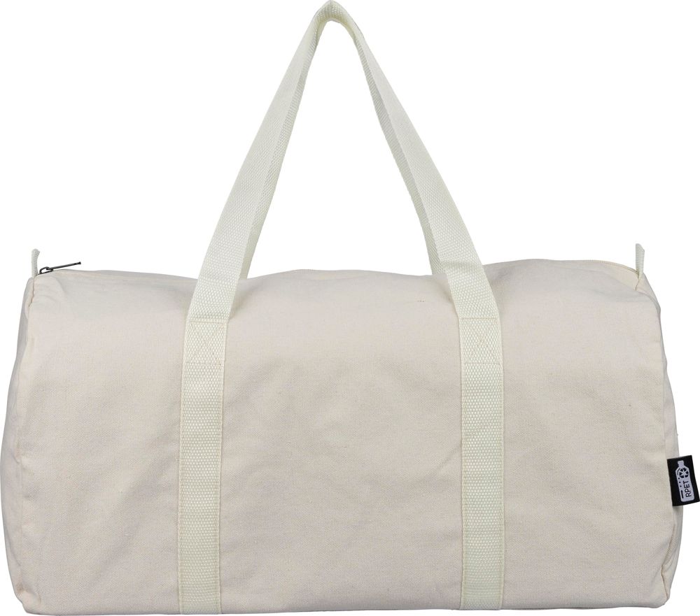 Gerecyclede polycotton (330 gsm) dufflebag Tian - kopen of bedrukken - Beige