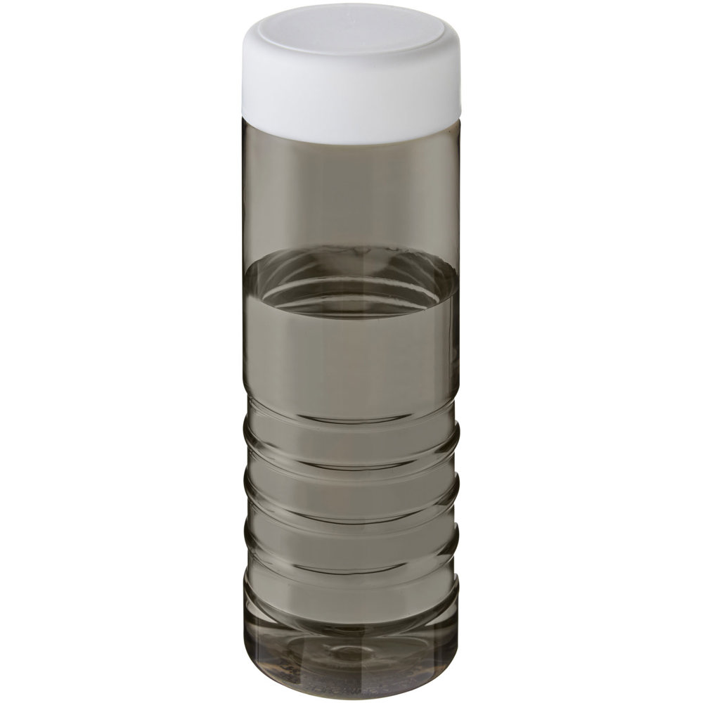 H2O Active® Eco Treble 750 ml waterfles met schroefdop - bedrukt of onbedrukt verkrijgbaar - Houtskool, Wit