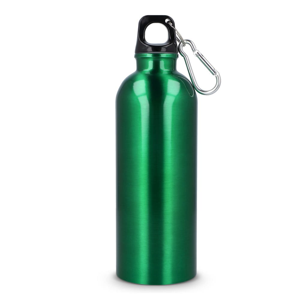 Gerecycled RVS Enkelwandige fles met Karabijnhaak 500ml