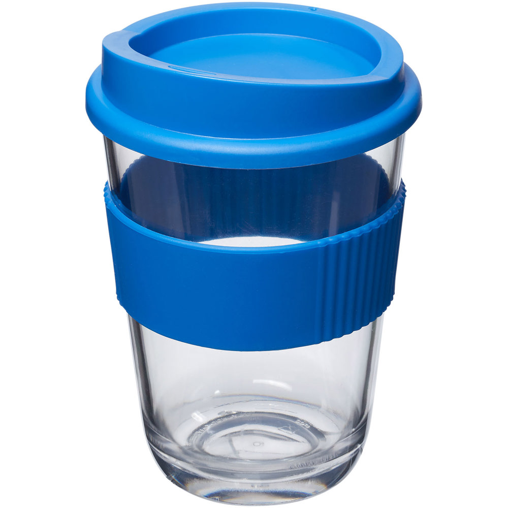 Americano® Cortado 300 ml beker met grip - voor bedrijven en relatiegeschenken - Middenblauw