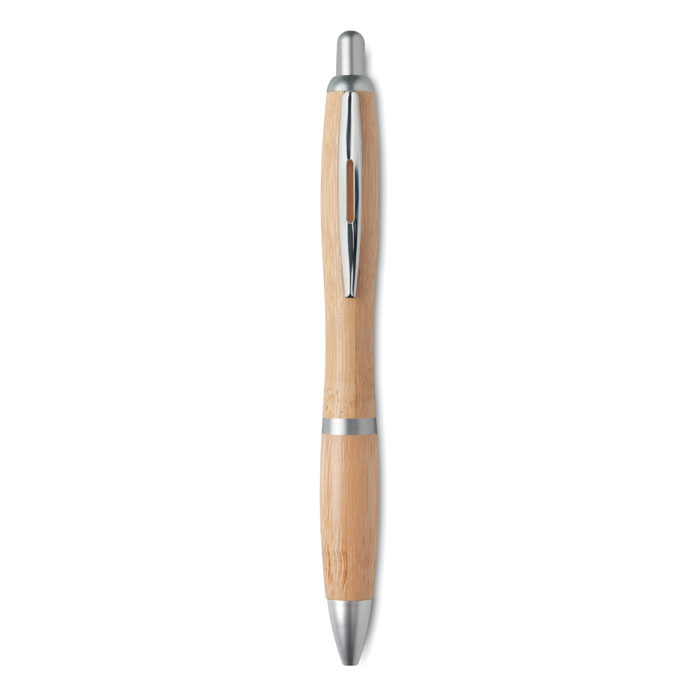 RIO BAMBOO - Bamboe balpen - kopen of bedrukken - Mat Zilver