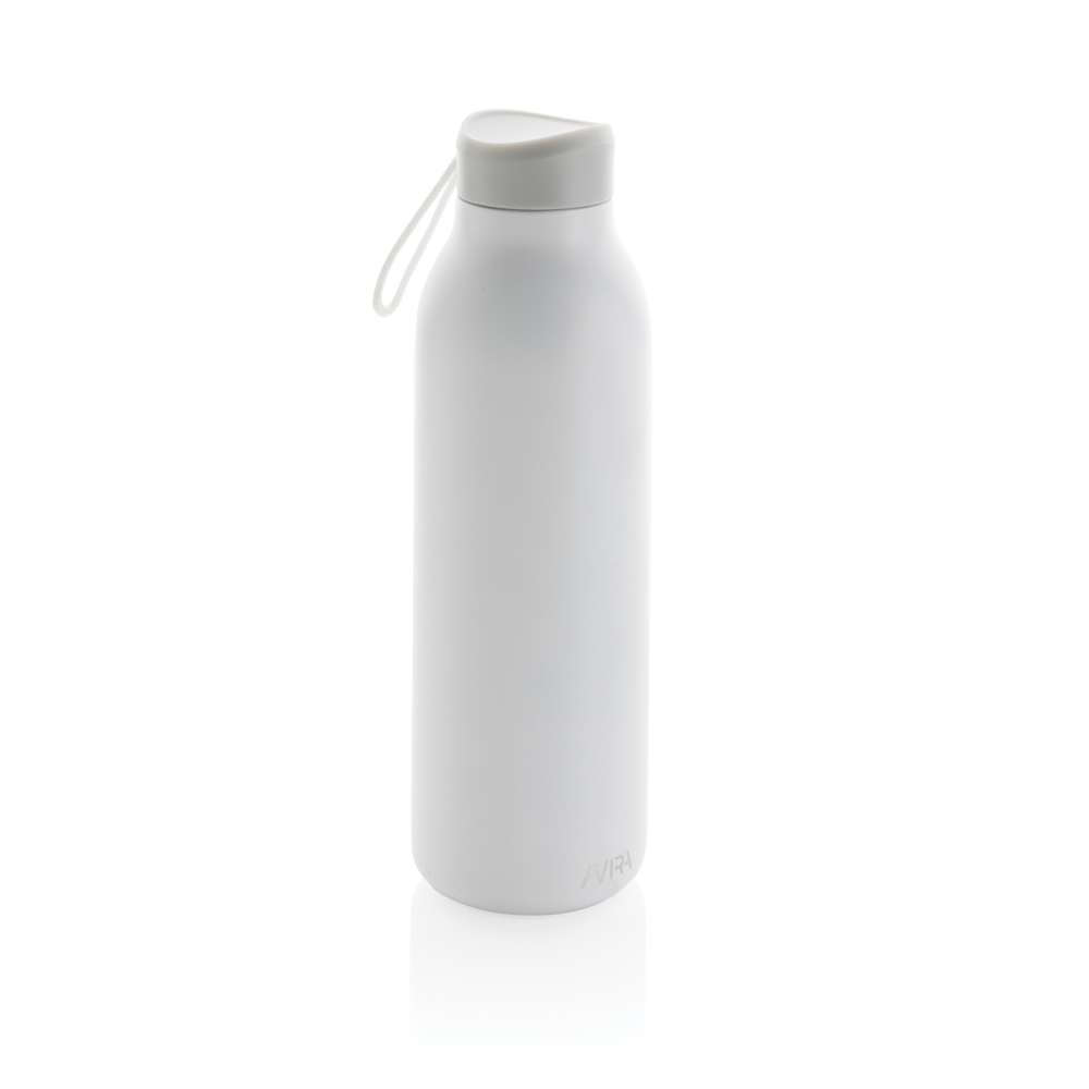 Avira Avior RCS gerecycled roestvrijstalen fles 500 ML - met logo of onbedrukt bestellen - wit (± PMS White)